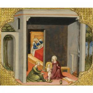 DI LORENZO Bicci 1368-1452,THE BIRTH OF ST NICHOLAS OF BARI,1433,Sotheby's GB 2009-07-08