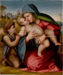 DI LORENZO LARCIANI Giovanni,Madonna and Child with the infant Saint John the B,Sotheby's 2022-01-28