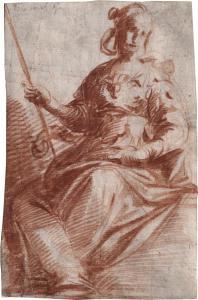 di MANNOZZI Giovanni San Giov. 1592-1636,Studie einer weiblichen Heil,18th century,Galerie Bassenge 2023-06-09