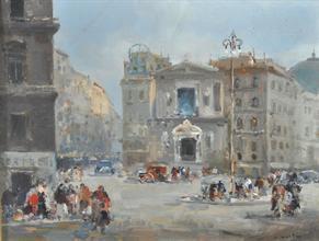 DI MARINO Francesco 1892-1954,Piazza Trieste e Trento,Vincent Casa d'Aste IT 2016-12-03
