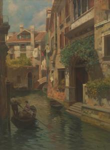 DI MARIO M 1900-1900,Venetian canal,Aspire Auction US 2017-09-09