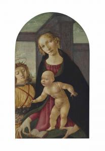 DI MICHELE CIAMPANTI Michele 1470-1510,The Madonna and Child with an angel holding a bas,Christie's 2014-01-29