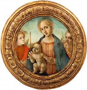 DI MICHELE CIAMPANTI Michele,The Virgin and Child with Saint Michael the Archan,Sotheby's 2023-12-07