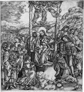 di Michele Robetta, Christoforo,Die Anbetung der Heiligen Drei Köni,1496,Galerie Bassenge 2019-11-27