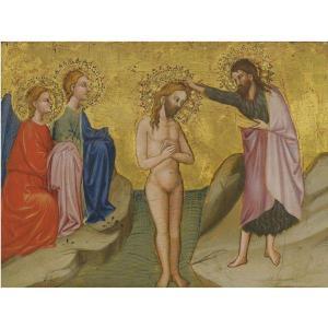 di PIETRO DA PISA Cecco 1350-1400,THE BAPTISM OF CHRIST,Sotheby's GB 2009-12-09