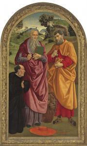 DI PIETRO MENCHERINI Michelangelo,Saint Jerome and Saint Joseph with a donor,Christie's 2009-01-28