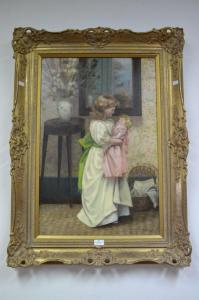 DI RENAULT N,Girl and her doll in an interior scene,Vickers & Hoad GB 2015-07-04