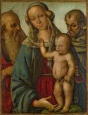 di ROCCO ZOPPO Giovanni Maria B 1450-1510,Vierge à l'Enfant avec saint Jérôme et saint F,Christie's 2011-06-21