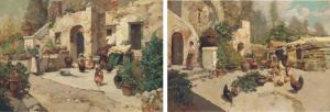 di SCOVOLO Mario 1840-1877,Feeding the chickens; and Another similar,Christie's GB 2005-06-08