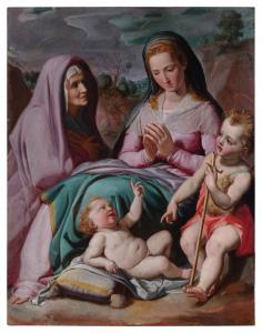 Di TITO Santi 1536-1603,Madonna and Child with Saints Elizabeth and John t,Sotheby's GB 2023-01-27