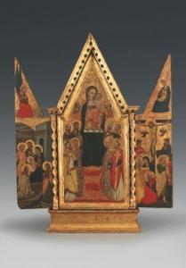 DI TOMMASO Niccolo 1320-1380,La Vierge et l'Enfant en trône entre deux anges et,Rossini 2021-12-01