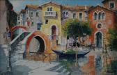 DI VICARRO Antonio 1935,Venetian canal scene,Elite US 2015-07-18
