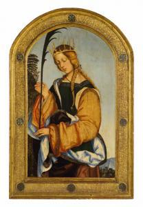 di ZAGANELLI Bernardino Bosino 1460-1510,Santa Caterina,1514,Wannenes Art Auctions IT 2018-11-29