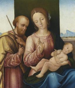 di ZAGANELLI Bernardino Bosino 1460-1510,THE HOLY FAMILY,Sotheby's GB 2014-01-30
