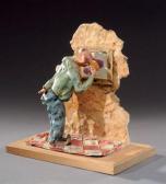 DIACONO Andrew 1900-1900,Sculpture en terre cuite, l'admirateur de peinture,Aguttes FR 2012-05-31