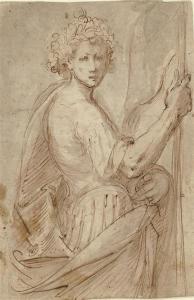 DIAMANTINI Giuseppe 1621-1705,A soldier holding a standard,Christie's GB 2009-01-30