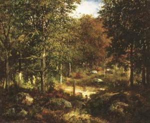 DIAZ DE LA PENA Narcisse Virgile 1807-1876,Paysage avec un paysan dans un bois,Christie's 2002-06-21