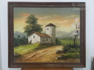 DIAZ L 1800-1800,Paysage au moulin,Gros-Delettrez FR 2022-09-29