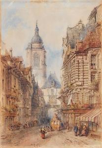 DIBDIN Thomas Richard  Colman 1810-1893,European Market Square,1881,Rachel Davis US 2019-03-23