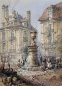 DIBDIN Thomas Richard  Colman,Fountain in the Market Place, at Dieppe,1881,John Nicholson 2017-10-11