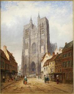 DIBDIN Thomas R. Colman 1810-1893,The Cathedral at Abbevill,1854,Hampton & Littlewood GB 2008-10-29