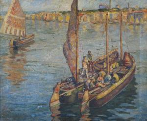 DICK Ernesto 1889-1959,Pescatori al lavoro,Stadion IT 2023-11-20