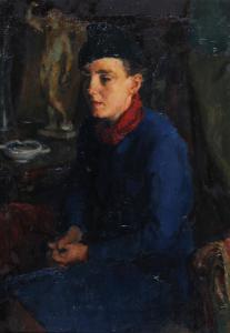 DICK Karl Theophil 1884-1967,Frauenporträt (Portrait of a Women),1939,Germann CH 2021-06-08