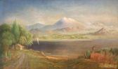 dickerman albert 1840-1917,Elsinore Lake and Village and San JacintoMountain,1901,Bonhams 2008-11-24