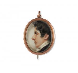 DICKINSON Anson 1779-1852,Profile Portrait of Dr. Charles Sloan,1820,Sotheby's GB 2022-01-24