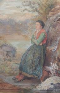 DICKINSON John Reed 1844-1887,Maiden in country landscape,Golding Young & Mawer GB 2016-12-21