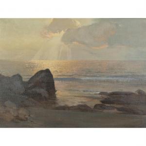 DICKMAN Charles John 1863-1943,Shoreline Landscape,MICHAANS'S AUCTIONS US 2023-07-14