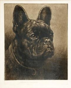DICKSEE Herbert Thomas 1862-1942,'Bunker' a French Bulldog,Bonhams GB 2009-02-10