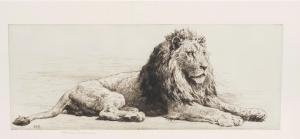 DICKSEE Herbert Thomas 1862-1942,Lion at Rest,1915,Bellmans Fine Art Auctioneers GB 2024-03-28