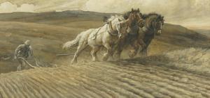 DICKSEE Herbert Thomas 1862-1942,The Plough Team,Bellmans Fine Art Auctioneers GB 2024-03-28