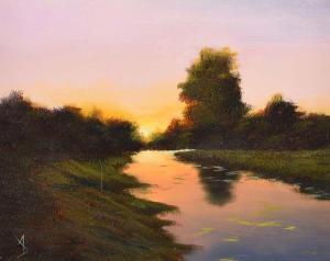 DICKSON Alan,SUNSET ON THE LAGAN,Ross's Auctioneers and values IE 2021-12-08