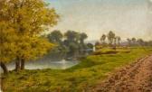 DIDIER Jules 1831-1914,Französische Flusslandschaft,Leo Spik DE 2017-03-30