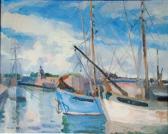 DIDIER TOURNE Jean 1882-1967,Le port,Labarbe FR 2017-12-05