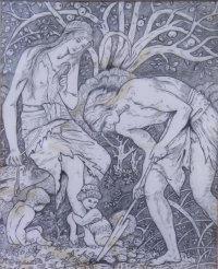 DIDSDALL E,Pre-Raphaelite group of mother,David Lay GB 2012-01-19