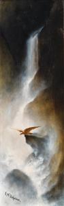 DIEFENBACH Karl Wilhelm 1851-1913,An eagle before a waterfall,Palais Dorotheum AT 2023-09-07