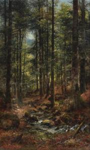 DIEFFENBACH Anton 1831-1914,Deer in a woodland,1893,Bellmans Fine Art Auctioneers GB 2024-03-28