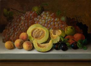 DIEFFENBACH P 1800-1800,Still Life of Fruit on a Marble Ledge,19th Century,William Doyle 2022-01-26