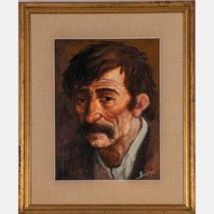 DIEGO VOCI Antonio 1920-1985,Fisherman with a Mustache,Gray's Auctioneers US 2021-03-24