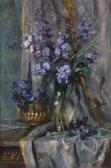 DIELMAN Marguerite 1865-1942,Composition aux fleurs bleues,Horta BE 2012-11-19