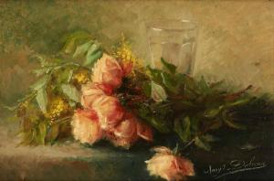 DIELMAN Marguerite 1865-1942,Jetée de roses,Horta BE 2013-10-07