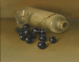 DIELS Jef 1952,Nature morte à la cruche, au verre et aux raisins,1982,Campo & Campo BE 2021-01-30