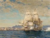 DIEMER Michael Zeno 1867-1939,Bark under all Sail in front of the Dalmatian Coas,Van Ham 2015-05-15