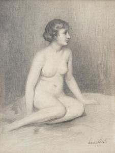 DIENES Laszlo 1891,Standing nude,1924,Pinter HU 2023-12-18