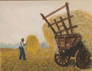 DIENST A 1900-1900,Naive depiction of African American field hand,Ripley Auctions US 2009-05-31