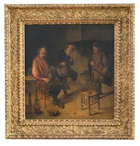 DIEPRAAM Abraham 1622-1670,Interno con bevitore e suonatori,Meeting Art IT 2022-05-14
