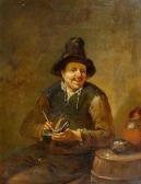 DIEPRAAM Abraham 1622-1670,Man filling his pipe with tobacco,Galerie Koller CH 2008-09-15